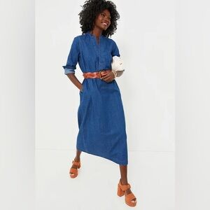 NWT – Polo Ralph Lauren - Indigo Cotton Twill Day Dress - Size 0